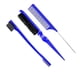 thumbnail image 4 of Juego De 3 Cepillos Para Peinar Los Bordes Y La Espalda, Cepillar El Cabello Trenzado, Azul, 4 of 5