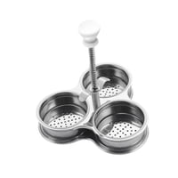 Magideal - Cocedor De Huevos De Acero Inoxidable, 3 Huevos Escalfados, Cocina, Compacto, Fácil De Limpiar, Electrodoméstico De Cocina, Soporte Antiadherente, Coc