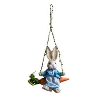 Magideal - Colgante De Conejo De Pascua, Figura De Simulación De Animal, Estatua Decorativa Colgante, Decoración Para Regalo De Cumpleaños, Adorno Para Comedor Y Femenino