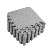 Ioensy - Acolchado De Suelo Sobre Alfombra, Baldosas De Fitness Para Actividades De Entretenimiento, Gimnasio, Gris