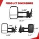 thumbnail image 2 of Espejos de remolque YITAMOTOR para Chevy Silverado/GMC Sierra, 2 of 4