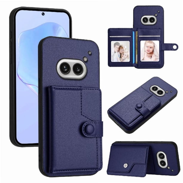 FOXDOCK Funda para Nothing Phone 2a con Bloqueo RFID - Diseño Elegante con Cierre de Botón