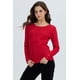 thumbnail image 1 of Polera Mujer Botón Rib Lisa Rojo Oscuro, 1 of 4