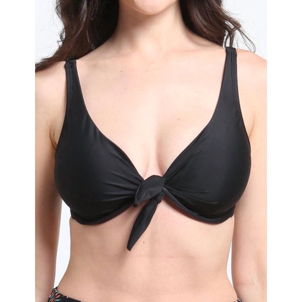 Bikini estilos sostén anudado copa C - D negro Talla 52