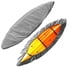 thumbnail image 1 of Cubierta de polvo de la cabina de canoa de la cubierta de kayak duradera 420D, protector de protección solar UV impermeable para barco de pesca, kayak, canoa, tabla de remo (4.1-4.5m / 12.3-, 1 of 3