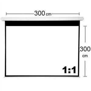 Evotech - Telon Mural 300X300Cm Cm Borde Negro Mecanismo Retractil