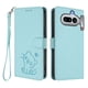 thumbnail image 1 of Funda Billetera con Relieve de Gato para Nothing Phone 4A, Verde Claro, 1 of 6