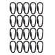 thumbnail image 1 of 20 Piezas Mosquetón de Bloqueo Pequeño Clip Mosquetón de Bloqueo de Tornillo Hebilla Colgante Negra de Acero Mini Mosquetón para Pesca Viajar Suminist, 1 of 5