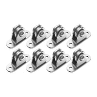 Magideal - Polea De Bloque De Polea, Carril De Vía, Polea Fija, Polea De Rueda De Ranura Resistente De Acero Inoxidable Multiusos Para Manipulación Y Movimiento 8 Juegos