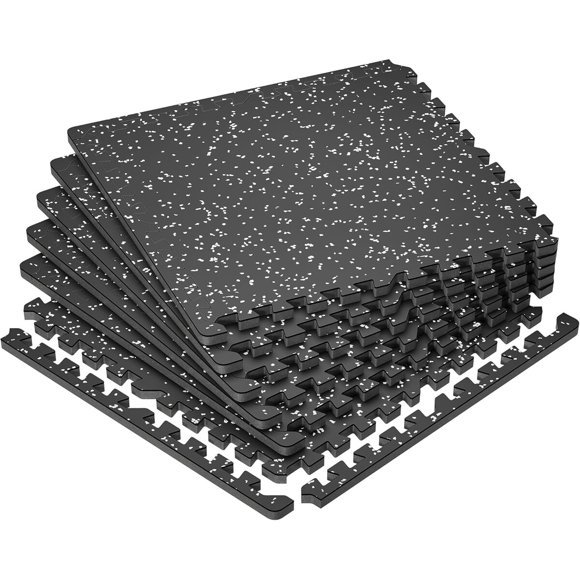 SUPERJARE 0.79-Inch Extra-Thick 6-Piece 24 Sq. Ft. Exercise Equipment Mats