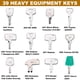 thumbnail image 4 of Juego de llaves maestras para equipo pesado de 39 piezas, juego de llaves maestras de construcción compatible con Case, Takeuchi, Koalfombrasu, Hyster, Kubota, Gato, JCB, Bobgato, Daewoo, JLG, JD, Fok, 4 of 7