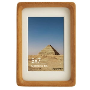 Genérico - Marco De Fotos De Mesa De Madera Natural, 5X7/4X6