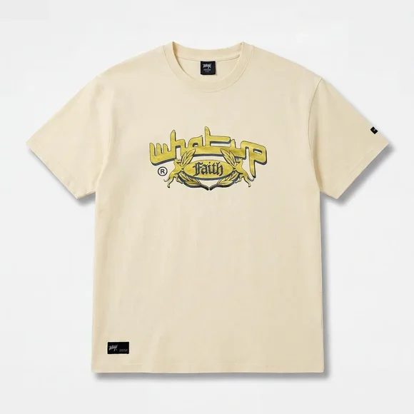 Polera Hombre Oversize Faith Sand Yellow Whatup