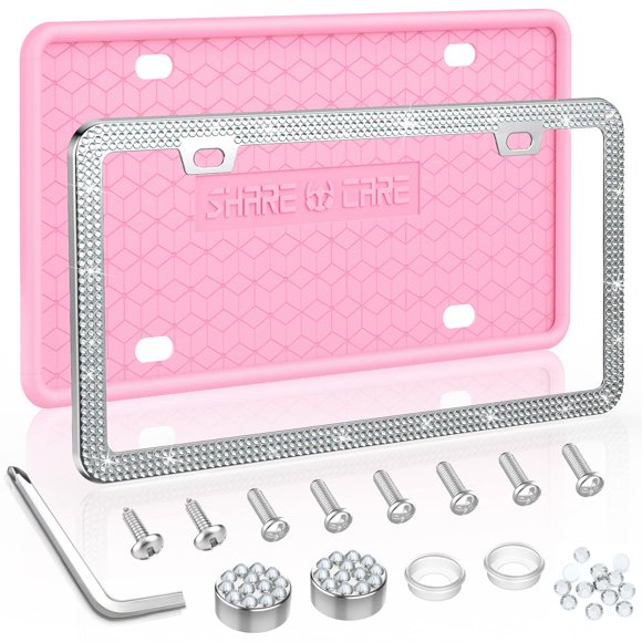 Marco para Placa de Licencia QiqaMole de Silicona y Cristal 31x16 cm