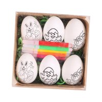 Magideal - Favores De Fiesta De Huevos De Pascua, Rellenos De Cestas De Pascua De Dibujos Animados, Manualidades De Pintura Diy, Huevos Para Bodas, Tiendas De , Conejo Blanco