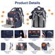 thumbnail image 4 of Mochila para Pañales de Bebé Shengmeister Grande Impermeable Azul, 4 of 7