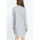 thumbnail image 4 of Saronite Vestido Corto Básico de Manga Larga de Felpa Francesa, Gris Jaspeado (para Mujer), 4 of 4