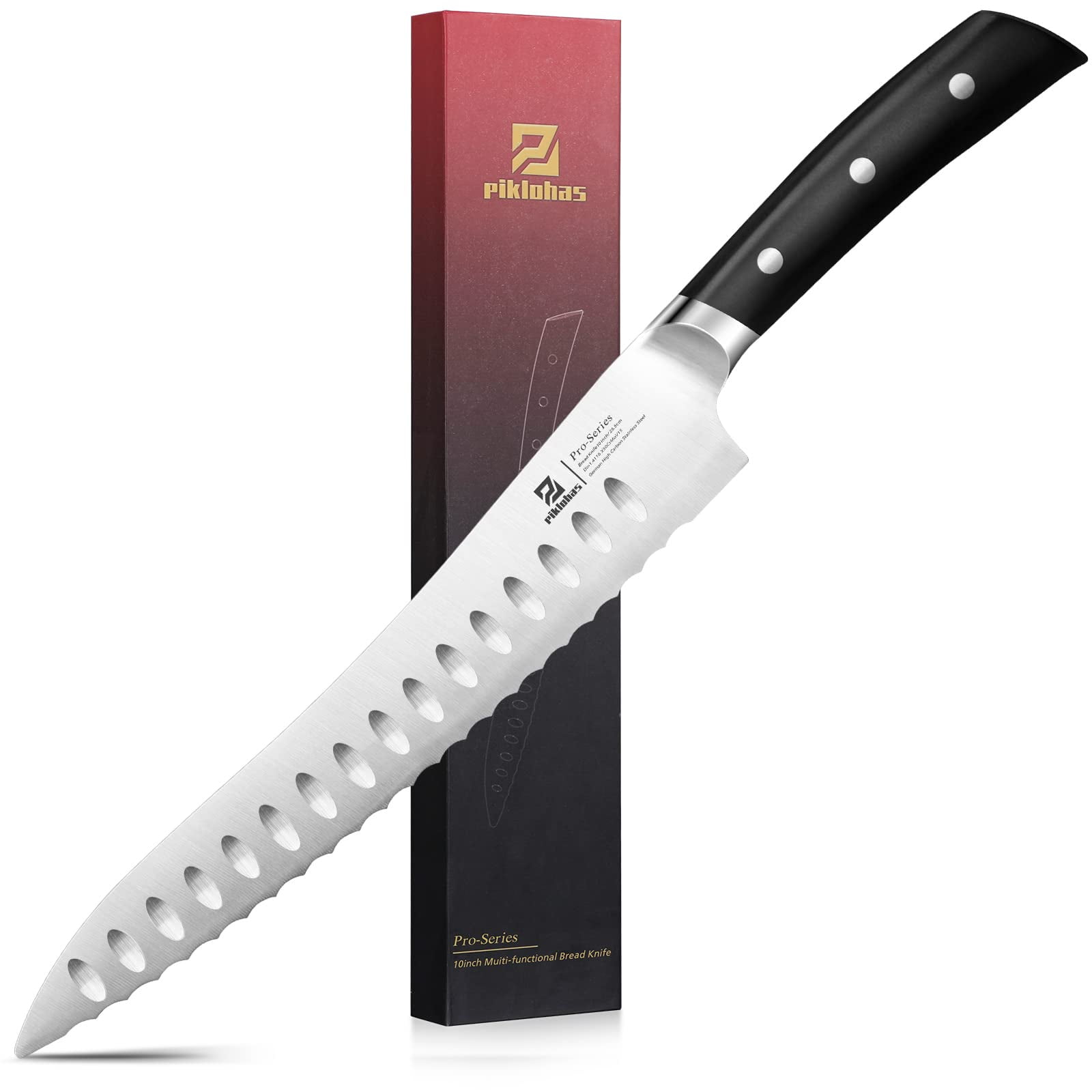 Cuchillo Para Pan Piklohas, Reafilable, 25 Cm, Afilado Como Navaja