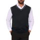 thumbnail image 1 of INSPIRE CHIC Chaleco de Suéter para Hombre Cuello en V Tejido sin Mangas Top XL Negro, 1 of 5