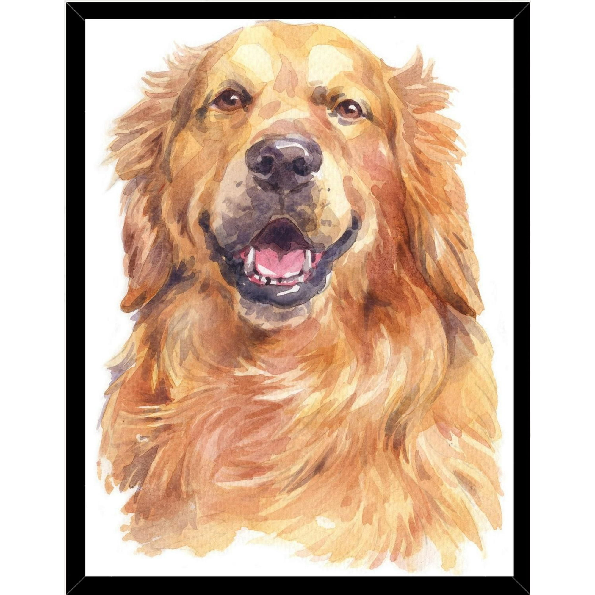 Genérico - Cuadro Decorativo Golden Estilo Acuarela Medidas 30x40 Cm