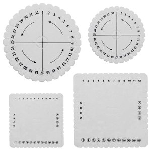 Magideal - 4 Uds. De Tejer De Bobina De Licencia De Espuma Forma Forma Forma + De Cuadrado Licencia De Cordón De Abalorios Para Diy Alambre De Fino