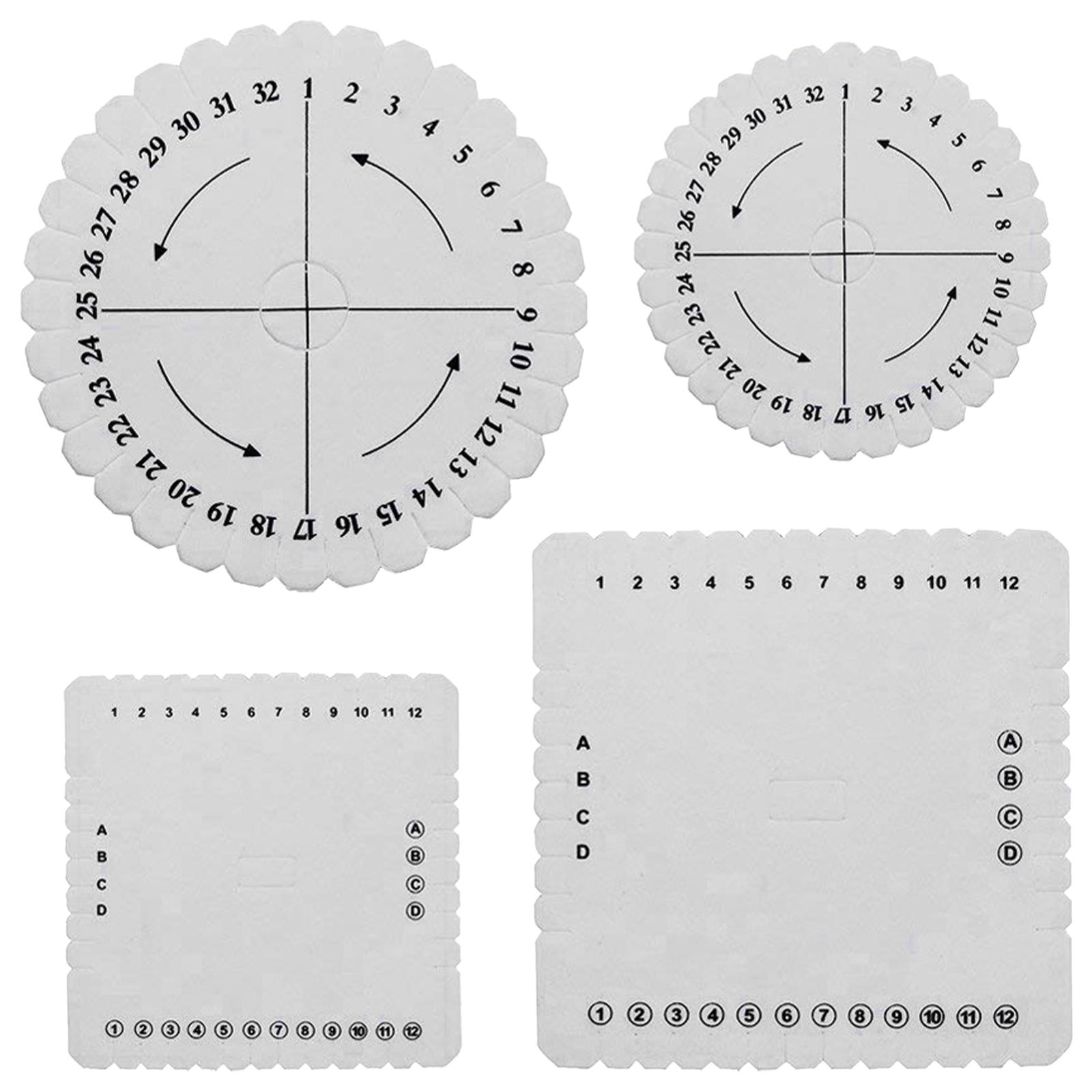 Magideal - 4 Uds. De Tejer De Bobina De Licencia De Espuma Forma Forma Forma + De Cuadrado Licencia De Cordón De Abalorios Para Diy Alambre De Fino