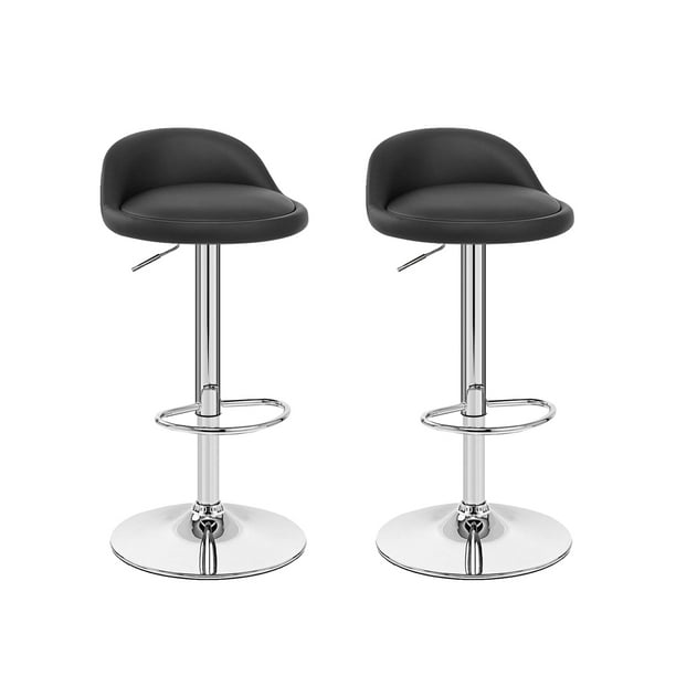 Pack 2 Sillas Taburetes Piso Bar Negro