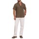thumbnail image 2 of Camisa de Hombre de Jacquard Hueco con Cuello Campestre y Manga Corta Textura de Playa L Marrón, 2 of 5