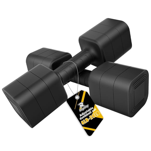 Par de mancuernas ajustables Ragebby 4‑20 lb (1,8‑9,0 kg) juego de 2