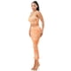 thumbnail image 2 of Saronite Conjunto de Vestido y Falda Ajustados sin Costuras con Top Corto de Tubo con Lavado Mineral, Color Moca (para Mujer), 2 of 4