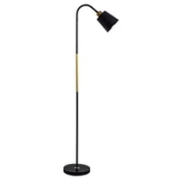 Crusec - Lámpara De Pie Estilo Nórdico Para Lectura Sala De Estar - Negra