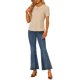thumbnail image 2 of INSPIRE CHIC Blusa de Mujer para Regreso a Clases con Cuello Peter Pan en Contraste y Mangas Cortas con Lunares 3XL Beige Oscuro, 2 of 6