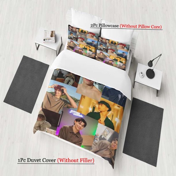 Sunny Curls Malachi Barton Life Moments Collage Pattern Bedding Set Soft and Comfortable Bedding Set