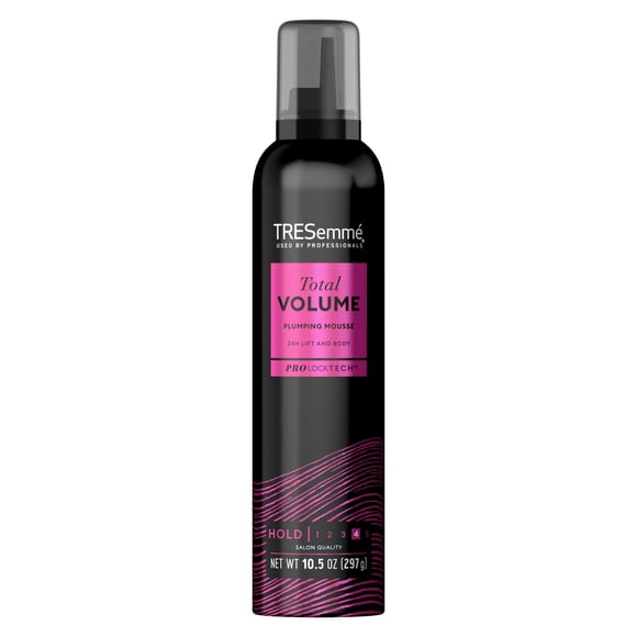 Mousse TRESemmé Plumping, volumen total, 310 ml, 24 horas, para levantar el cuerpo