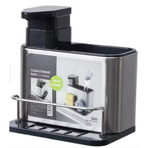 Tomasstore - Dispensador De Lavalozas Jabon Y Porta Eponja Inox