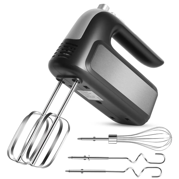 Batidora de mano Wewymewo 400 W, 5 velocidades, turbo, 5 accesorios