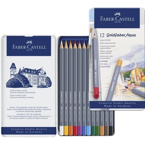 Faber Castell - Lápiz Acuarelable Goldfaber Faber-Castell X12 Colores