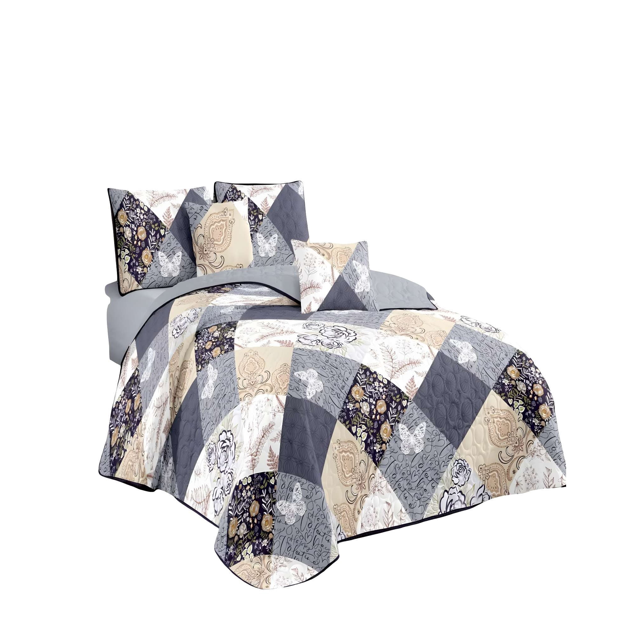 Genérico - Quilt Cubrecama De Verano Plaza Y Media Multicolor 05