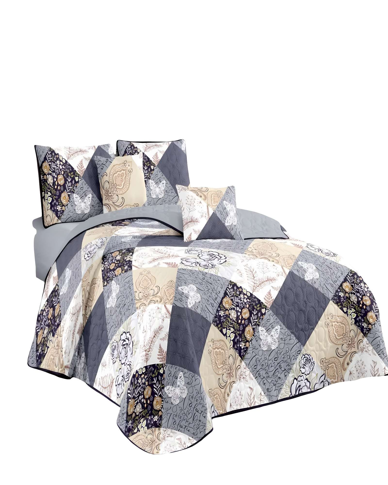 Genérico - Cubrecama Quilt De Verano King Multicolor 07