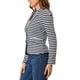 thumbnail image 4 of INSPIRE CHIC Blazer de Mujer con Solapa Muesca, Mangas Largas, Botones, Rayas, XS Blanco Azul Marino, 4 of 8