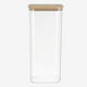 thumbnail image 1 of Frasco Hermetico Cuadrado 600mL Vidrio 18cm Con Tapa De Bambú, 1 of 3