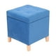 thumbnail image 1 of Pouf Baúl Rucato Azul Felpa 46x46x50 cm, 1 of 3