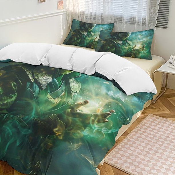Loki Family Bed 3 Piece Set Personalized Bedding Decor for Kids And Teens Anime Student Dormitory Cover