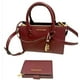thumbnail image 3 of Cartera Michael Kors Women's Sheila Small Faux Saffiano Leather Satchel With Medium Crossgrain Leather Wallet, Burdeo, 3 of 3
