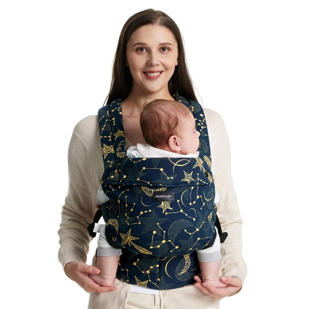Momcozy Portabebé Ergonómico Cangurera Para Bebé Mochila Multifuncional para Bebés de 3.5 a 20 kg, Color Noche Estrellada