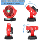 thumbnail image 5 of Ventilador Inalámbrico para Milwaukee Adaptador de Batería/ac de 18V Ventilador para Acampar Ventilador de 3 Velocidades para el Lugar de Trabajo, 5 of 9