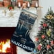 thumbnail image 1 of Paraíso Tema: Calcetines de Navidad, fino lino blanco para colgar en escaleras y chimenea, decoración navideña para el hogar, regalo de Navidad.54cm×38cm, 1 of 5