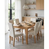 Mylhogar - Pack De 6 Fundas De Sillas Diseño Texturizado De Hojas