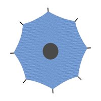 Magideal - Cubierta De Sombra Para Trampolín, Cubierta De Protección Solar Para Trampolín, Cubierta Protectora Para Trampolín, Tela Oxford, Dosel Para Trampolín 14 Pies