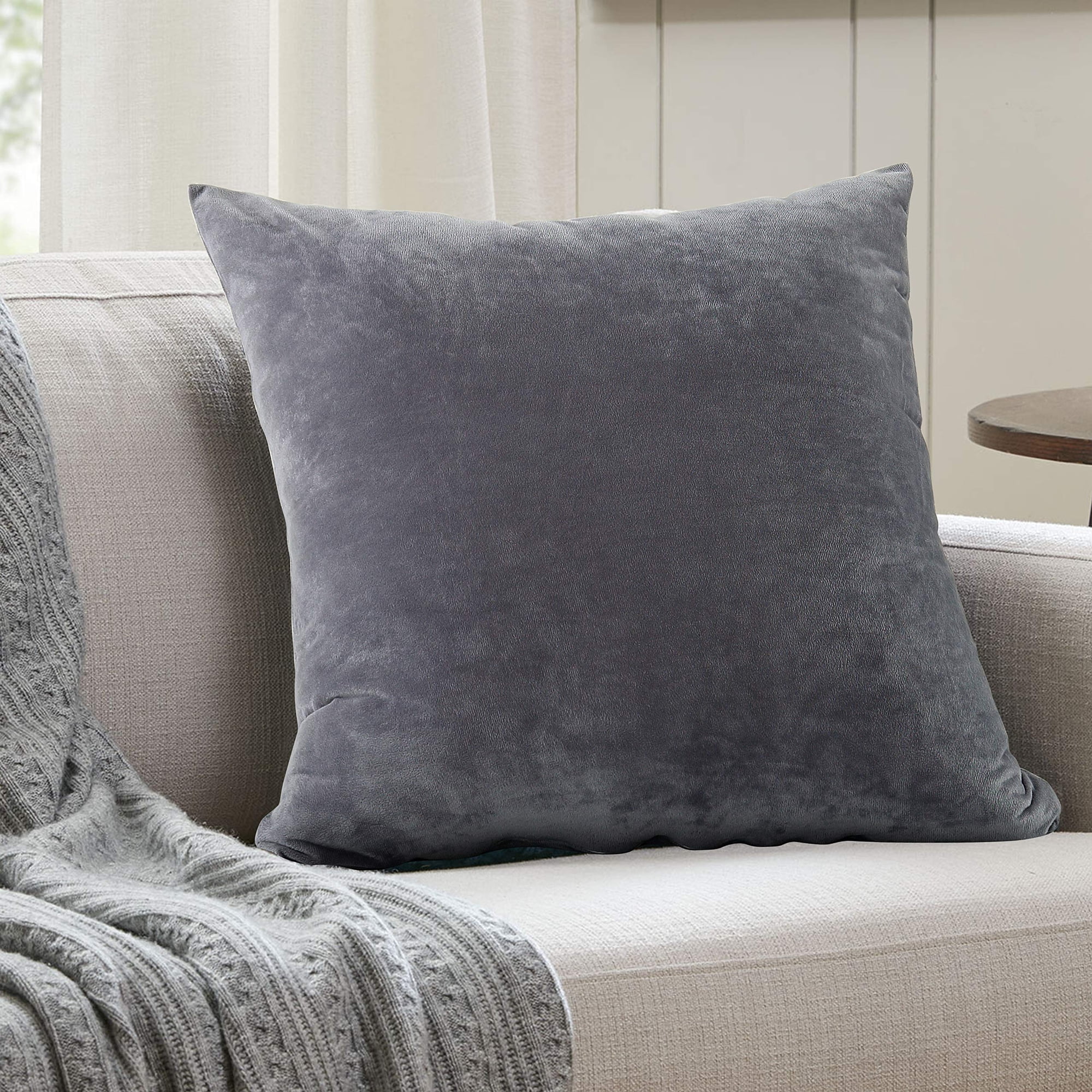 Funda De Almohada Decorativa Evolive 66x66 Cm Micromink Grey